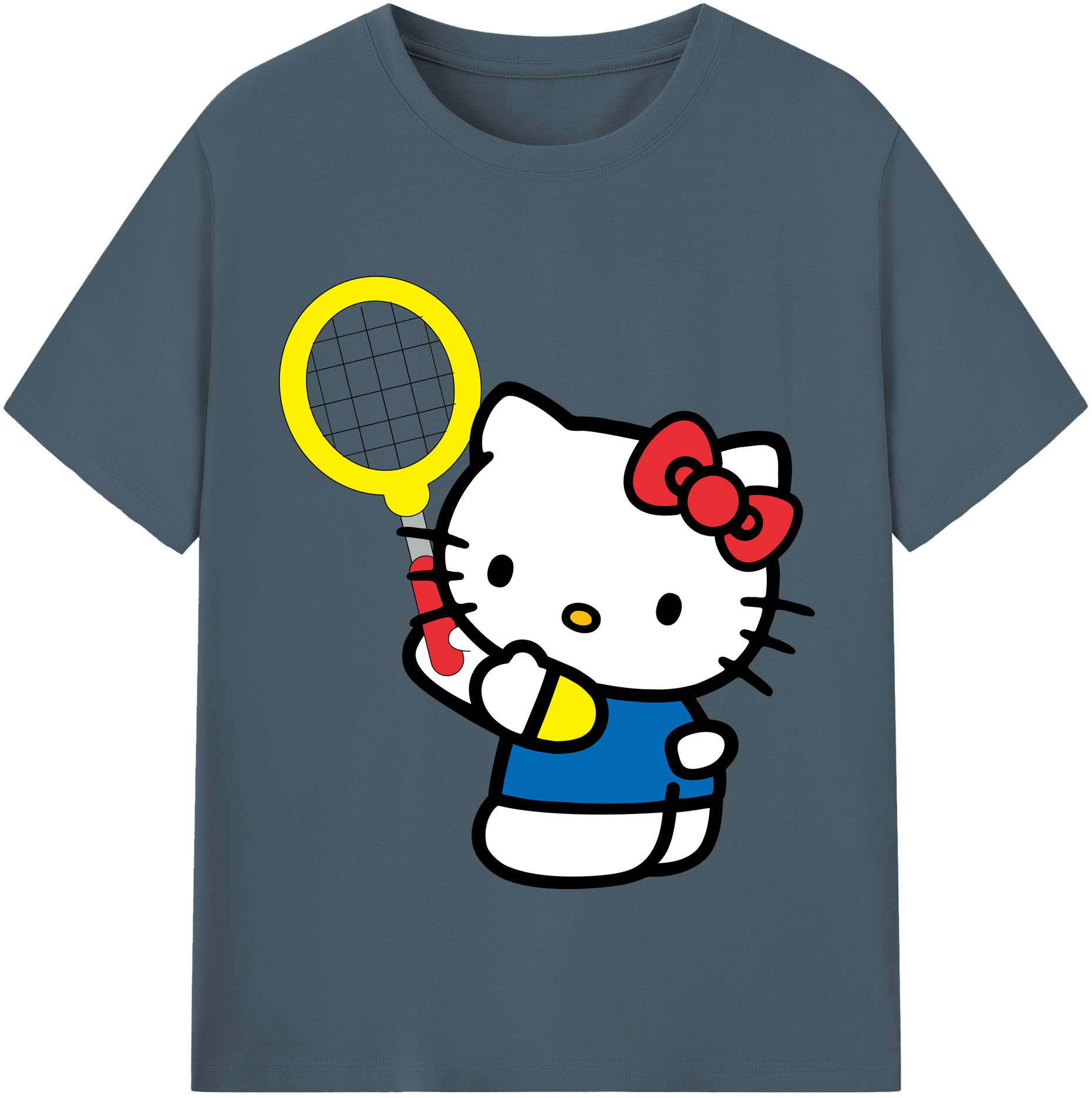 （画像用） Hello Kitty ハローキティ 綿100％半袖Tシャツ（フロントプリント）